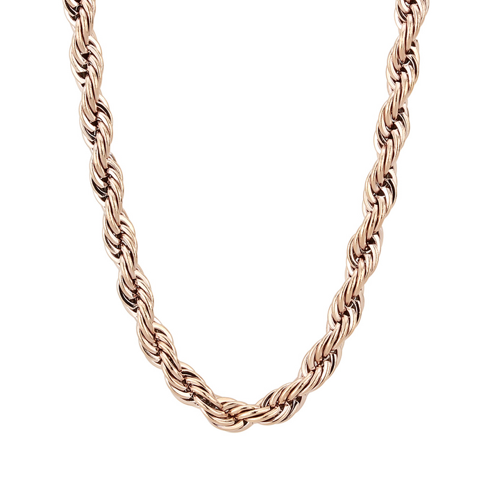 Rose Gold(Ion Plating) Stainless Steel Chain with No Stone