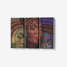 Load image into Gallery viewer, African Tribal 3 Piece Canvas Wall Art for Living Room - Framed Ready to Hang 3x8&quot;x18&quot;
